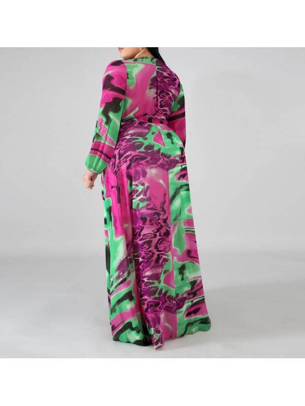 Vestito Donna Lungo Plus Taglie Grandi Woman Oversize Maxi Dress OS120013B f12